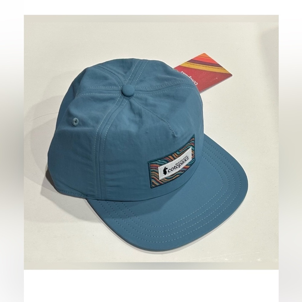 Cotopaxi Making Waves Heritage Tech Hat Blue Spruce NWT Clip Back Adjustment